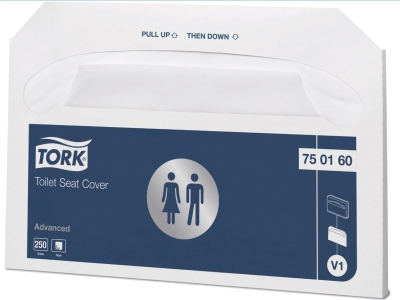 Индивидуальные покрытия на унитаз TORK ADVANCED 750160